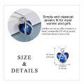 wholesale 925 Sterling Silver Blue Crystal Infinity Love Mom Pendant Necklace for Women-0-4