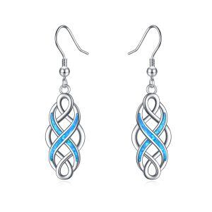 Sterling Silver Infinity Earrings-0