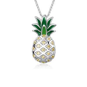 Sterling Silver Pineapple Necklace-0