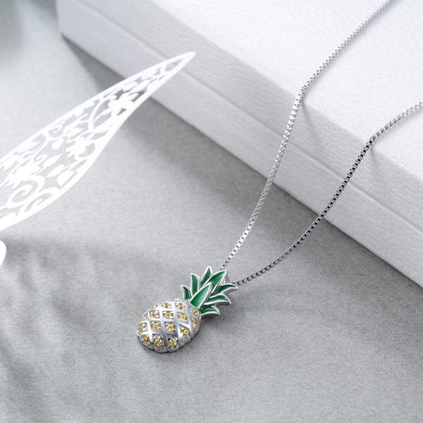 Sterling Silver Pineapple Necklace-2