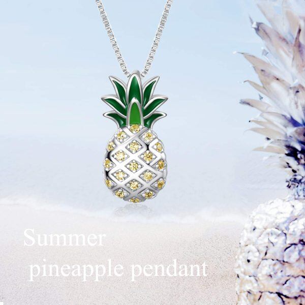 Sterling Silver Pineapple Necklace-4