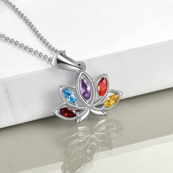 Sterling Silver Lotus Necklace-2