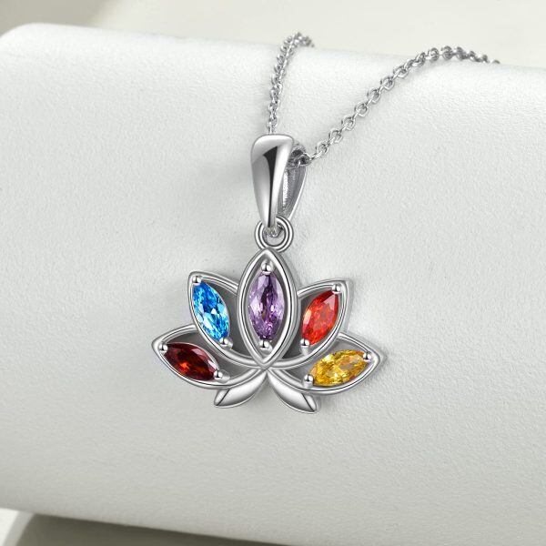 Sterling Silver Lotus Necklace-3