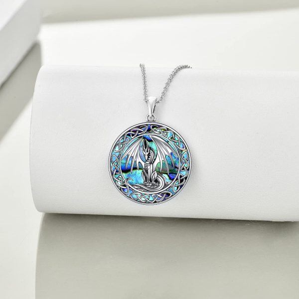 Sterling Silver Dragon Necklace-2