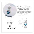 wholesale 925 Sterling Silver Blue Crystal Heart Infinity Pendant Necklace for Women-0-4