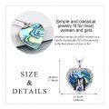 wholesale 925 Sterling Silver Heart-Shaped Abalone Shell Penguin I Love You Forever Pendant Necklace for Women Gifts-0-4