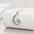 wholesale 925 Sterling Silver Mother and Daughter Crescent Moon Pendant Necklace with Engraved Message I Love You to the Moon & Back - Perfect Gift for Mom or Grandma-0-4