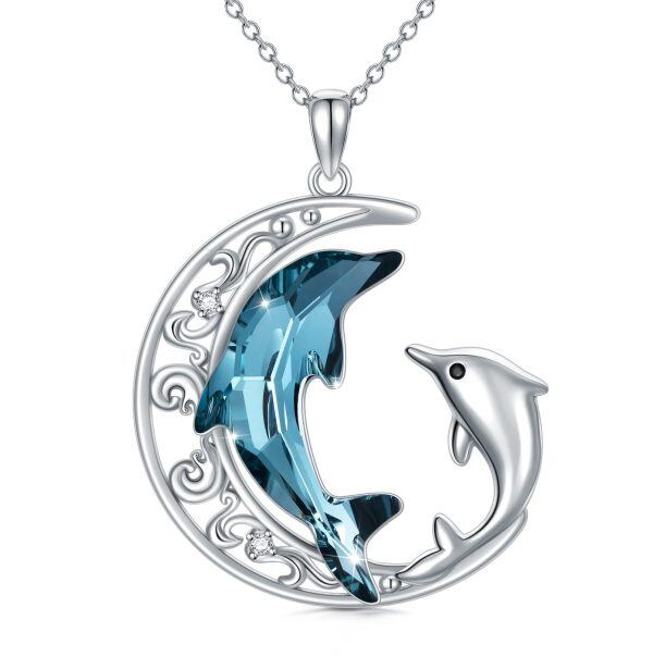 Sterling Silver Dolphin Necklace-0