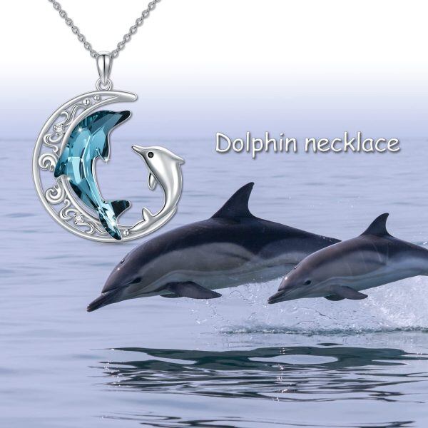 Sterling Silver Dolphin Necklace-1