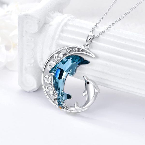 Sterling Silver Dolphin Necklace-4