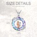 wholesale 925 Sterling Silver Mother and Child Crystal Pendant Necklace with Moon & Stars Design-0-5