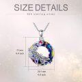 wholesale 925 Sterling Silver Rainbow Crystal Dragonfly Pendant Necklace for Women-0-5