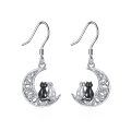 wholesale 925 Sterling Silver Moon & Cats Drop Earrings for Women - Wholesale  Set-0-0