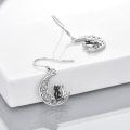 wholesale 925 Sterling Silver Moon & Cats Drop Earrings for Women - Wholesale  Set-0-2