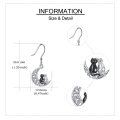 wholesale 925 Sterling Silver Moon & Cats Drop Earrings for Women - Wholesale  Set-0-3