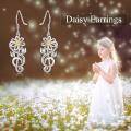 wholesale 925 Sterling Silver Daisy Treble Clef Hook Earrings for Women-0-5