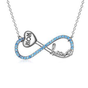 Sterling Silver Infinity Necklace-0