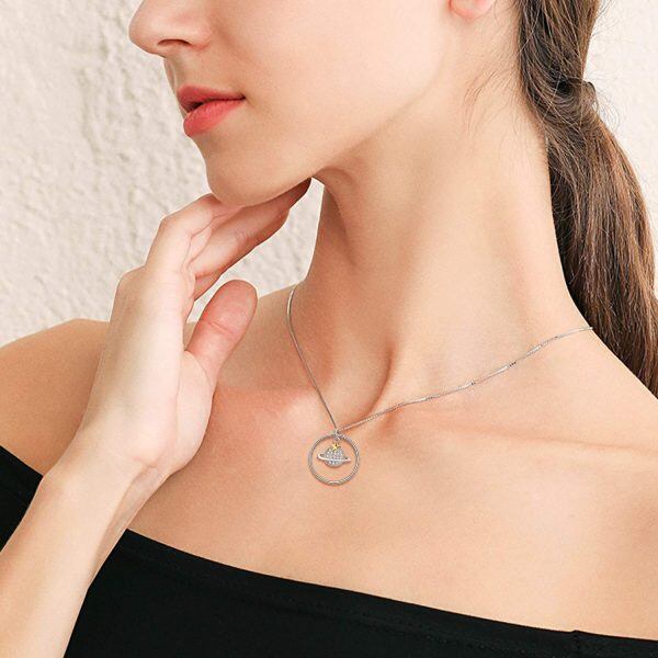 Sterling Silver Planet Necklace-3