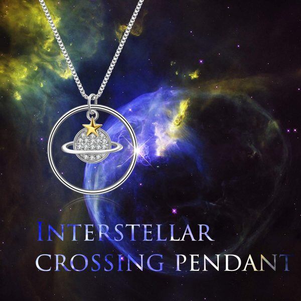 Sterling Silver Planet Necklace-5