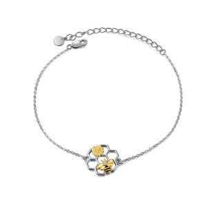 Sterling Silver Bee Bracelet-0