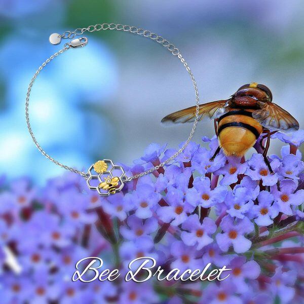 Sterling Silver Bee Bracelet-3