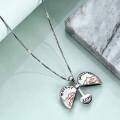 wholesale 925 Sterling Silver Mother Daughter Love Heart Pendant Necklaces for Women-0-1