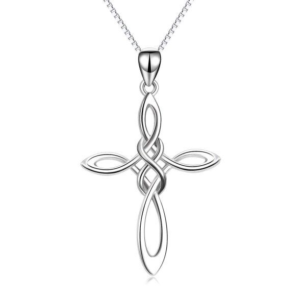 Sterling Silver Celtic Cross Necklace-0