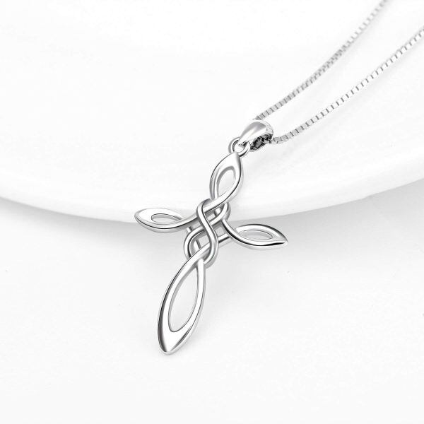 Sterling Silver Celtic Cross Necklace-3