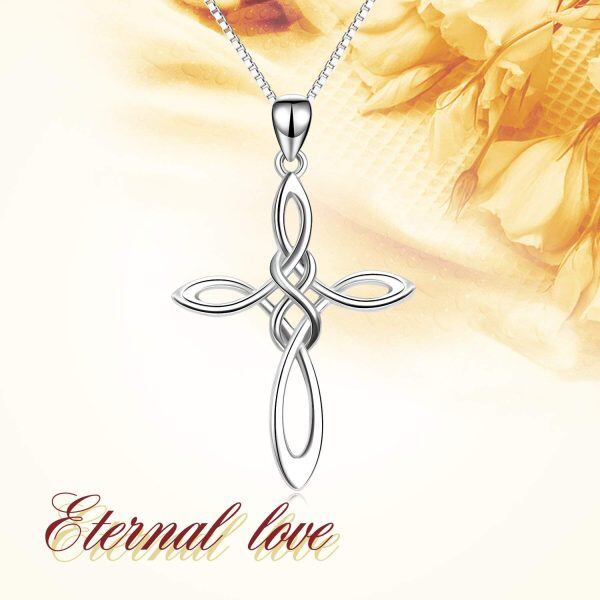 Sterling Silver Celtic Cross Necklace-5