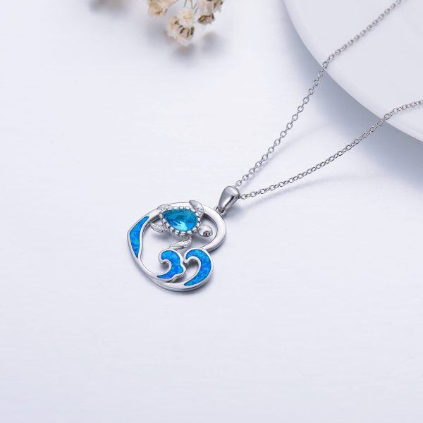 Sterling Silver Turtle Necklace-1