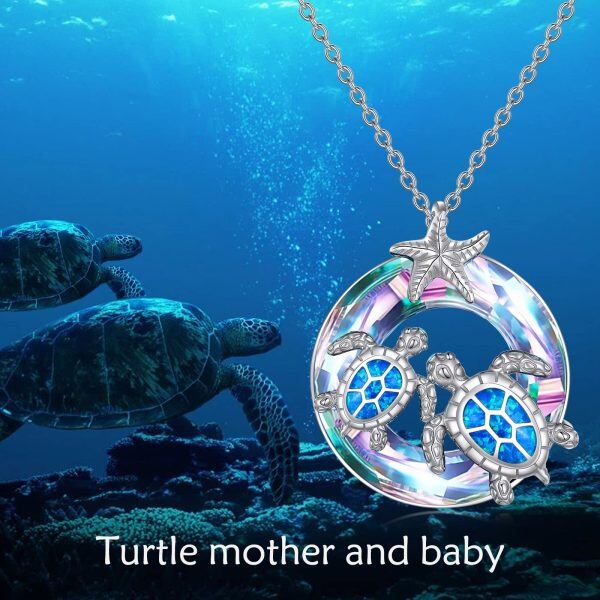 Sterling Silver Sea Turtle Necklace-1