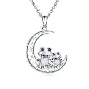 Sterling Silver Frog Necklace-0