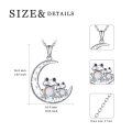 wholesale 925 Sterling Silver Moon Opal Frog Family Pendant Necklace for Women Gifts-0-2