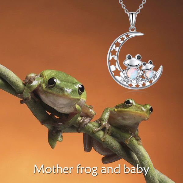 Sterling Silver Frog Necklace-5