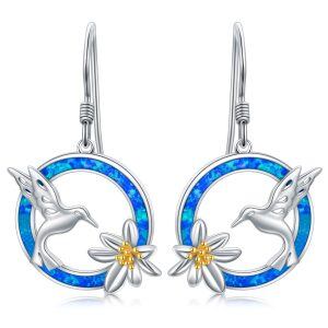 Sterling Silver Hummingbird Earrings-0