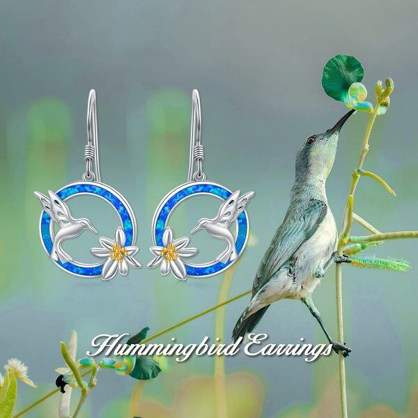 Sterling Silver Hummingbird Earrings-1