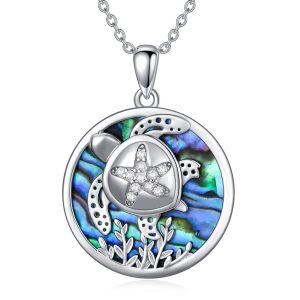 Sterling Silver Turtle Necklace-0