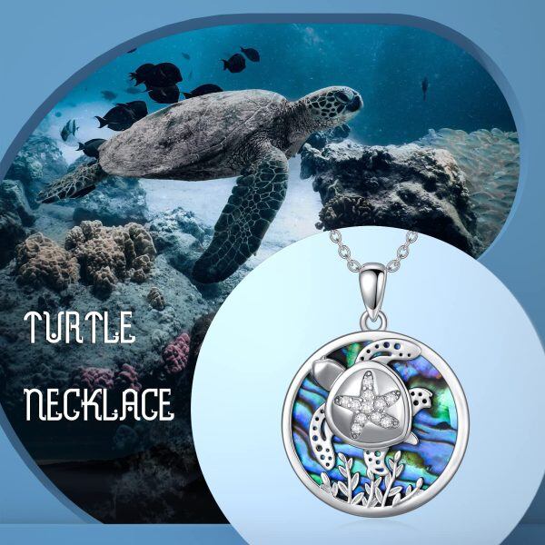 Sterling Silver Turtle Necklace-5