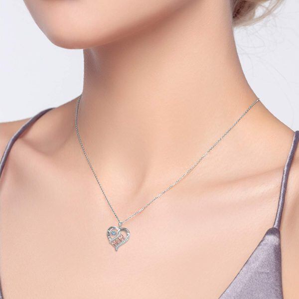 Sterling Silver Heart Necklace-2