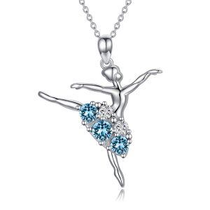 Sterling Silver Ballerina Necklace-0