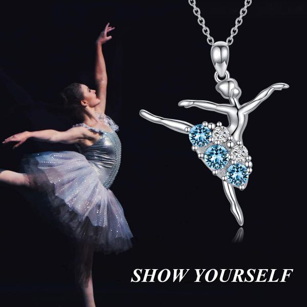 Sterling Silver Ballerina Necklace-4