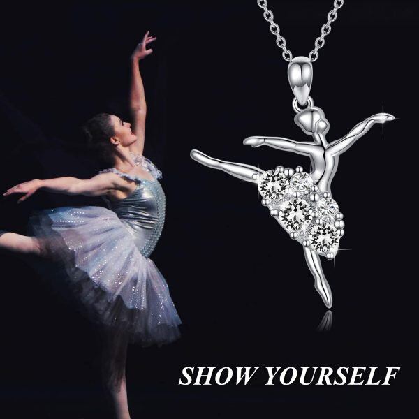 Sterling Silver Ballerina Necklace-12