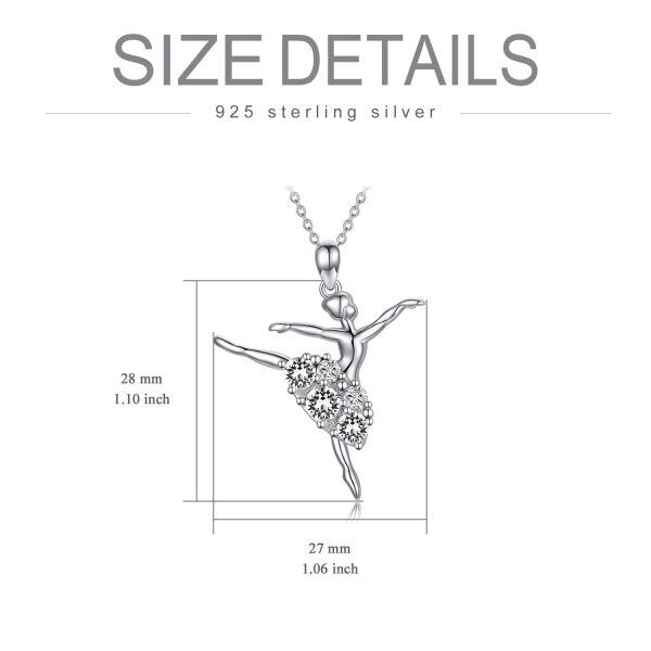 Sterling Silver Ballerina Necklace-13