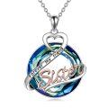 wholesale 925 Sterling Silver Forever My Friend Sister Pendant Necklaces for Women Gifts-0-0