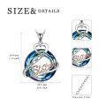 wholesale 925 Sterling Silver Forever My Friend Sister Pendant Necklaces for Women Gifts-0-5