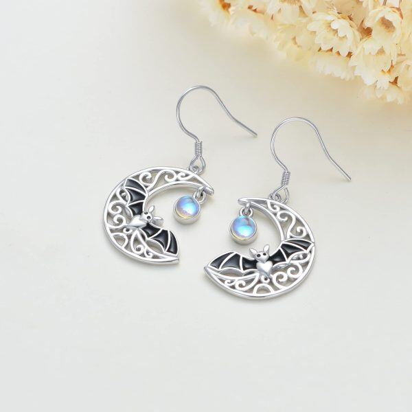 Sterling Silver Bat Earrings-2