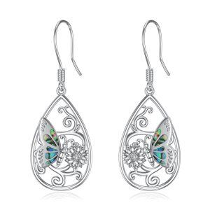 Sterling Silver Butterfly Earrings-0