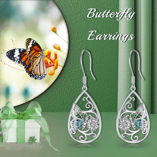 Sterling Silver Butterfly Earrings-5