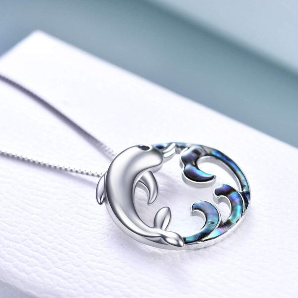 Sterling Silver Dolphin Necklace-3