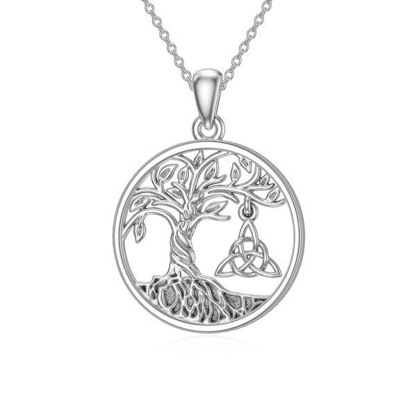 Sterling Silver Celtic Tree Of Life Necklace-0